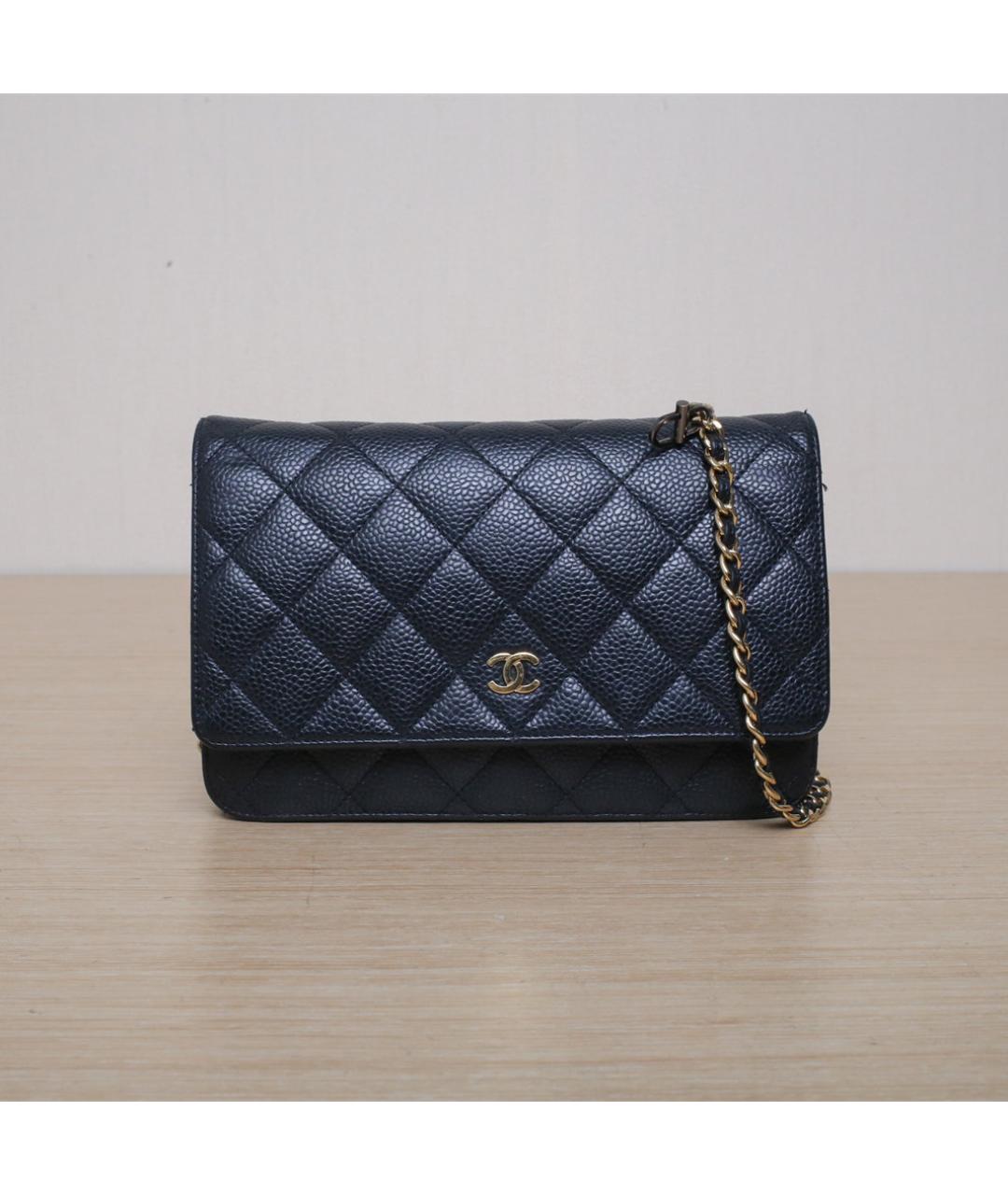 CHANEL Черная кожаная сумка через плечо, фото 3