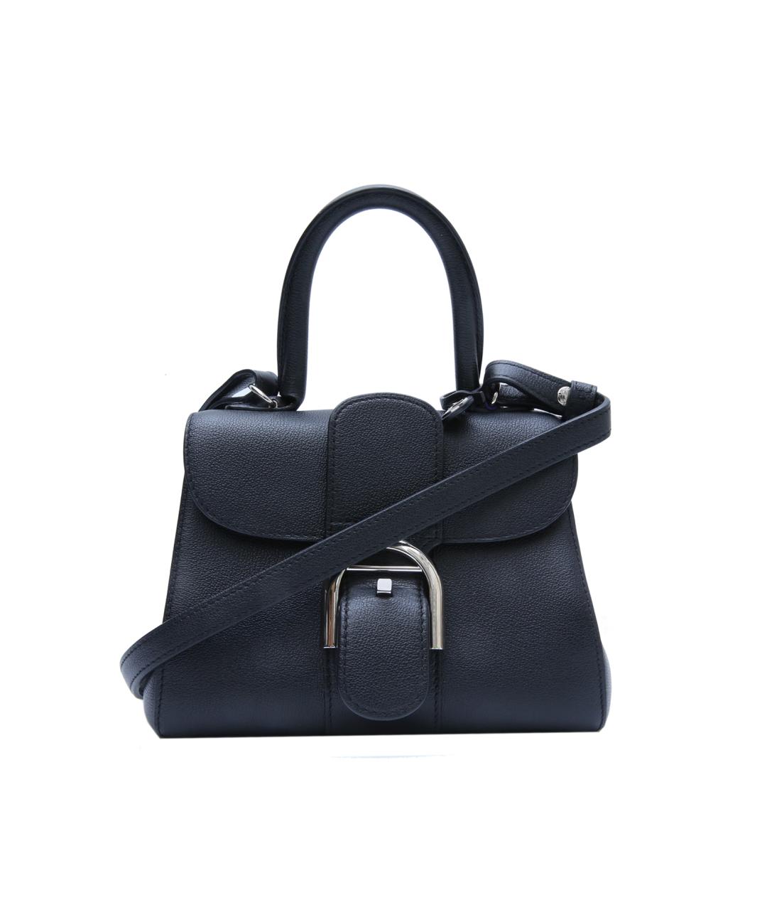 DELVAUX Черная кожаная сумка через плечо, фото 1