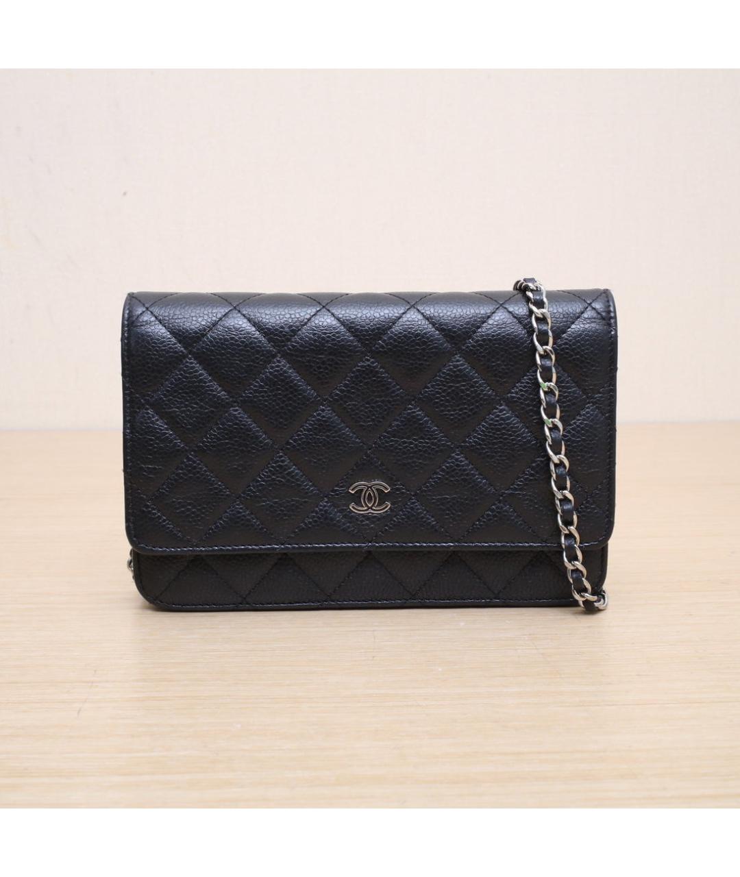CHANEL Черная кожаная сумка через плечо, фото 3