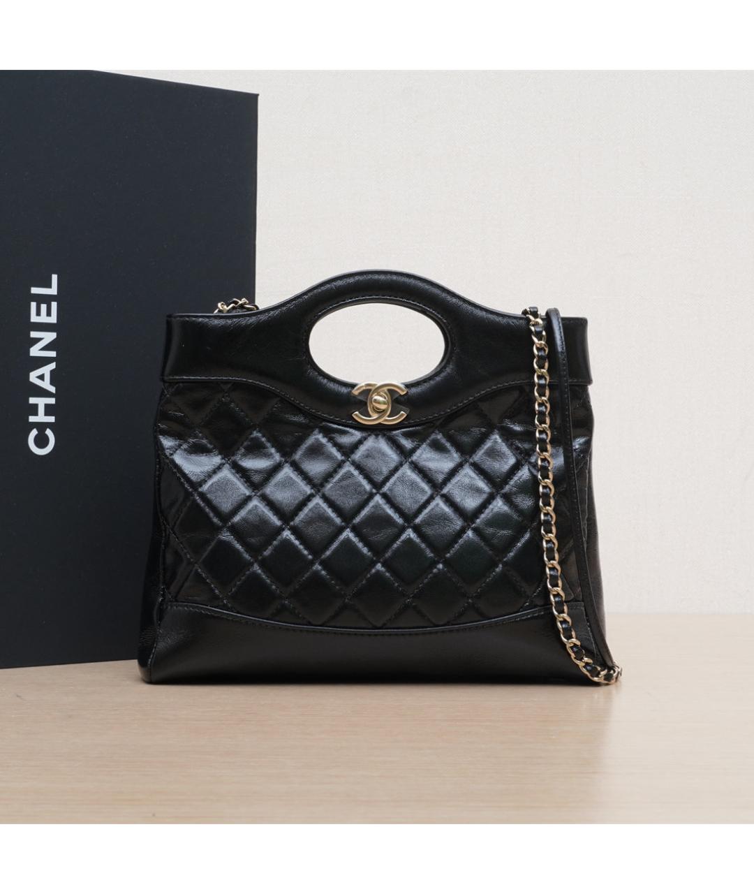CHANEL Черная кожаная сумка через плечо, фото 2