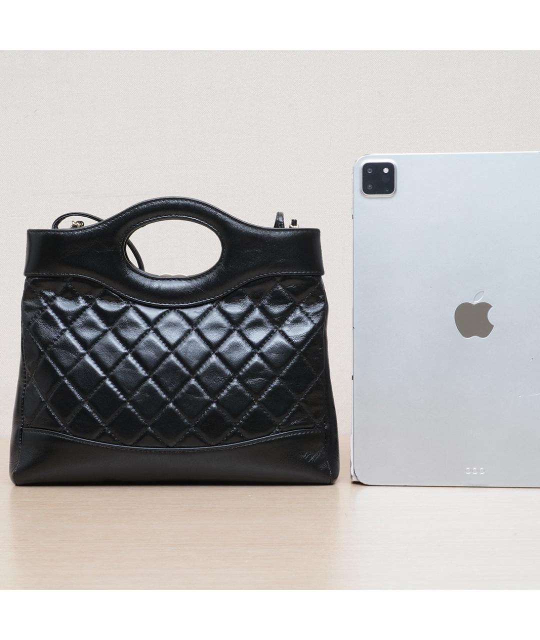 CHANEL Черная кожаная сумка через плечо, фото 7