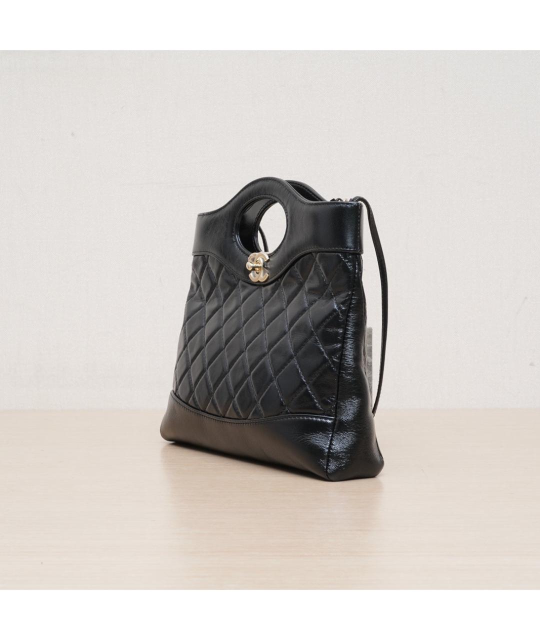 CHANEL Черная кожаная сумка через плечо, фото 4