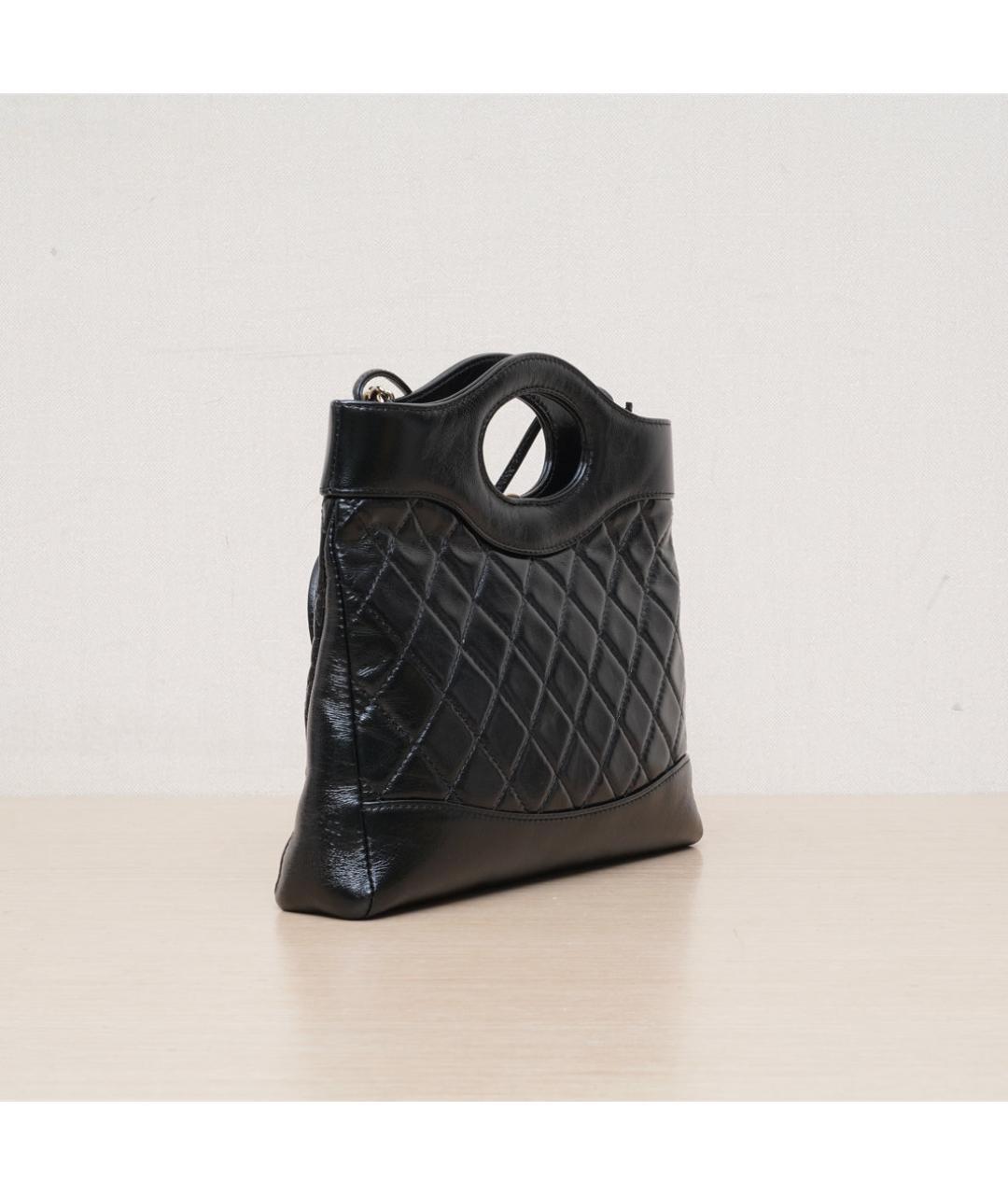 CHANEL Черная кожаная сумка через плечо, фото 6