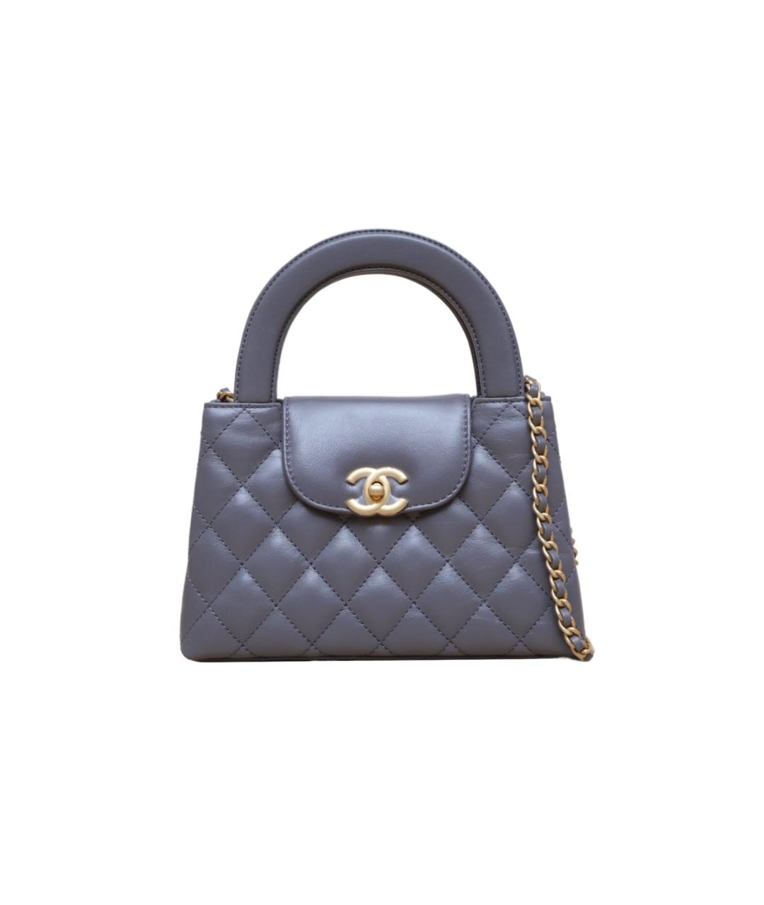 CHANEL Серая кожаная сумка через плечо, фото 1