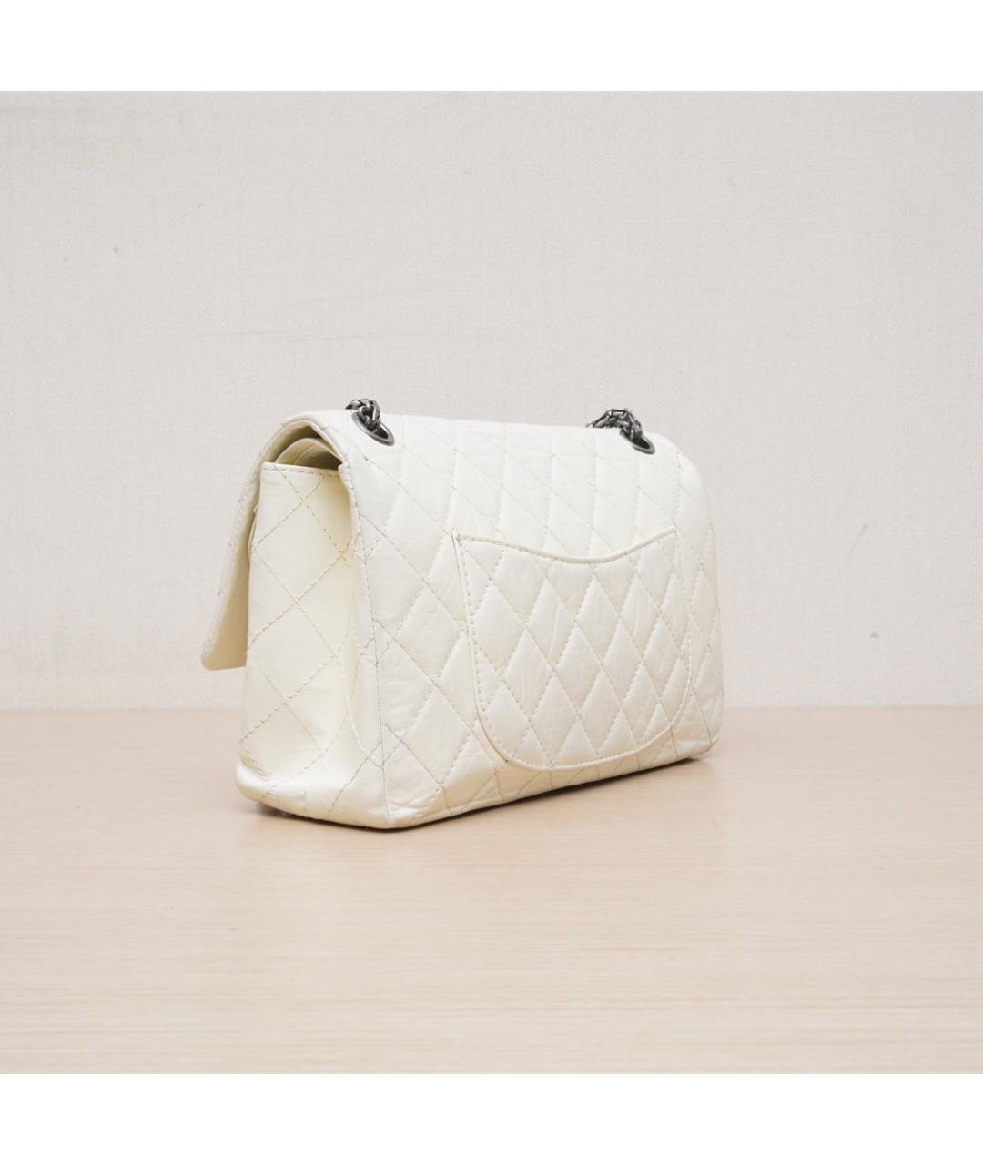 CHANEL Белая кожаная сумка через плечо, фото 6