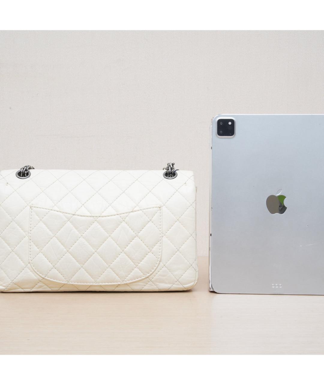 CHANEL Белая кожаная сумка через плечо, фото 7