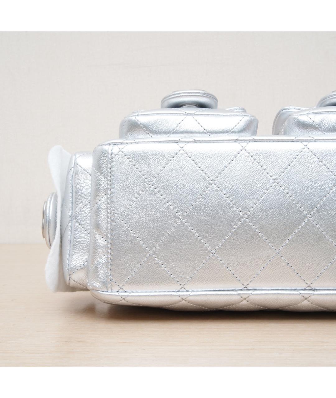 CHANEL Серебряная сумка через плечо, фото 9