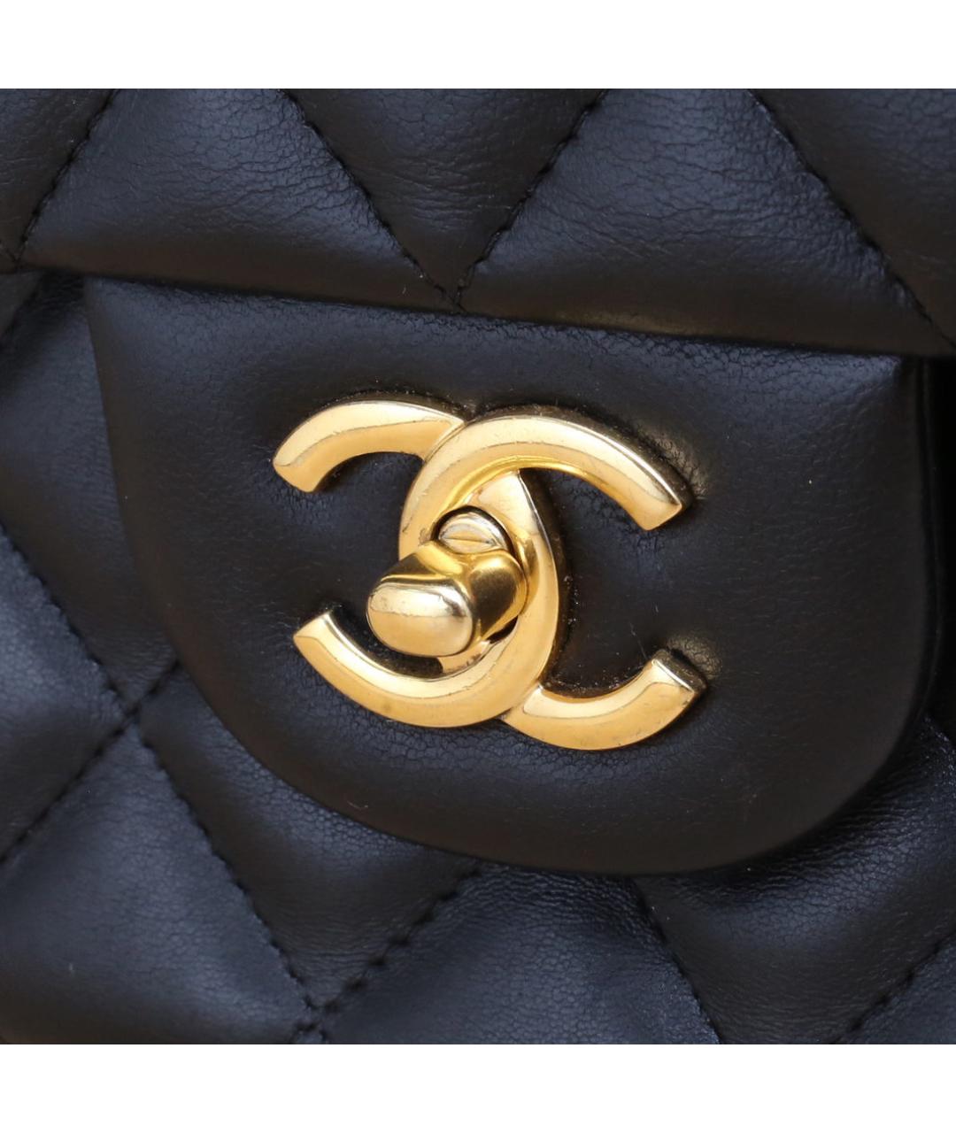 CHANEL Черная кожаная сумка через плечо, фото 8