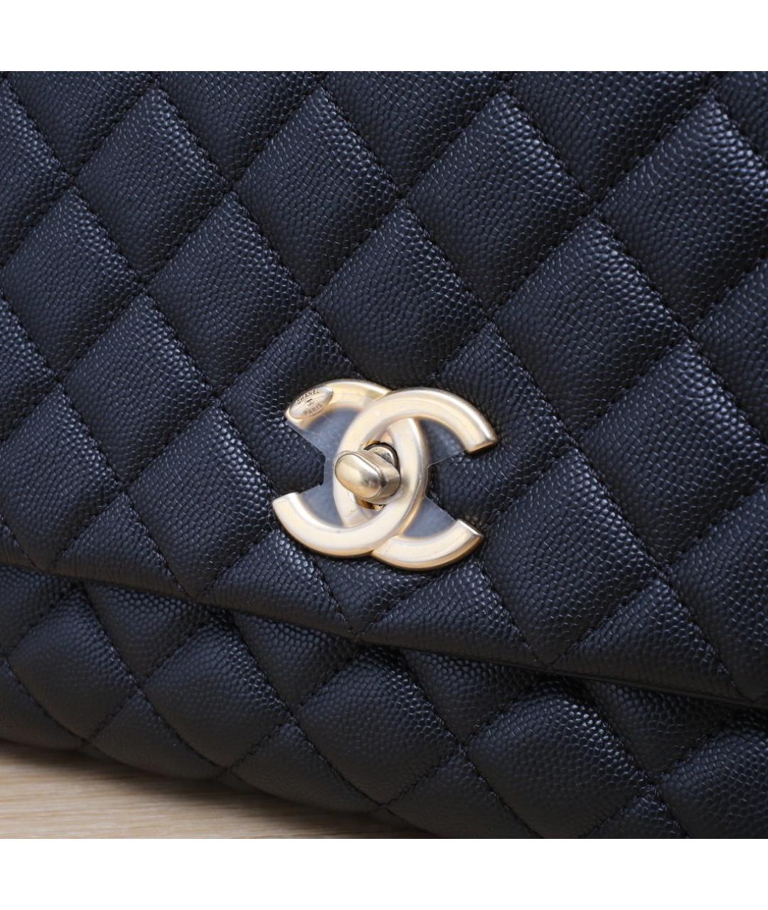 CHANEL Черная кожаная сумка через плечо, фото 8