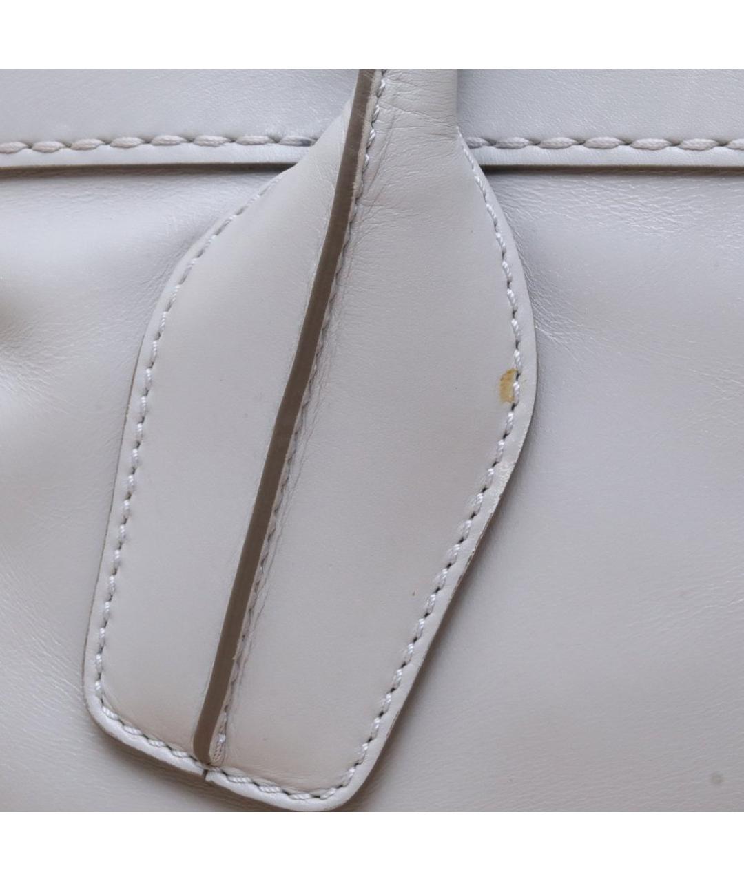 TOD'S Серая кожаная сумка тоут, фото 8