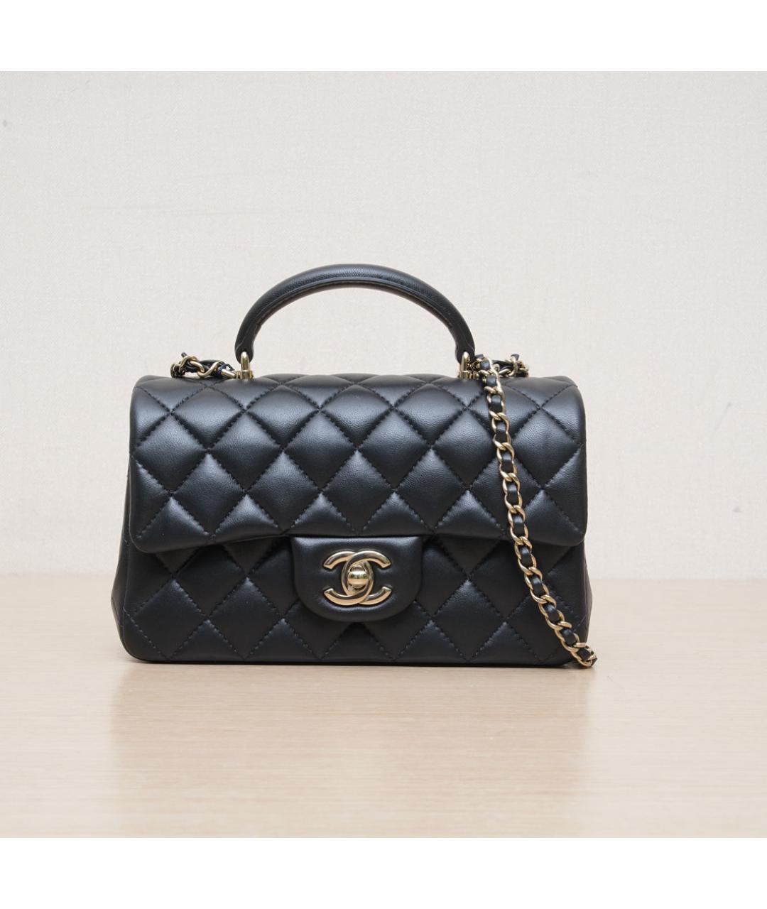 CHANEL Черная кожаная сумка через плечо, фото 3