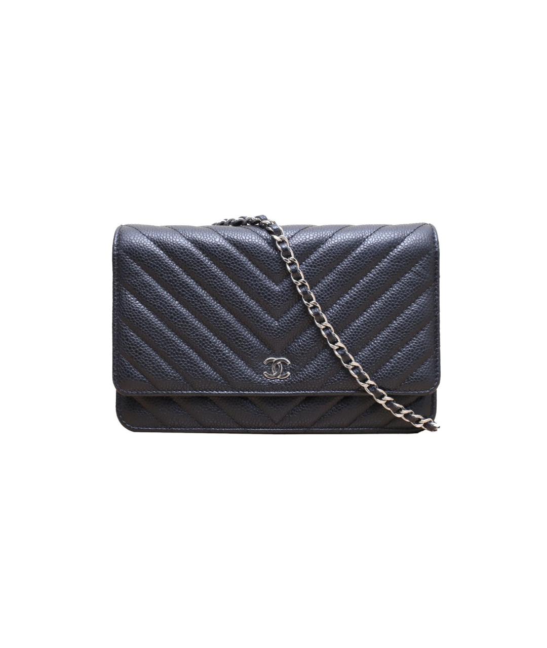 CHANEL Черная кожаная сумка через плечо, фото 1