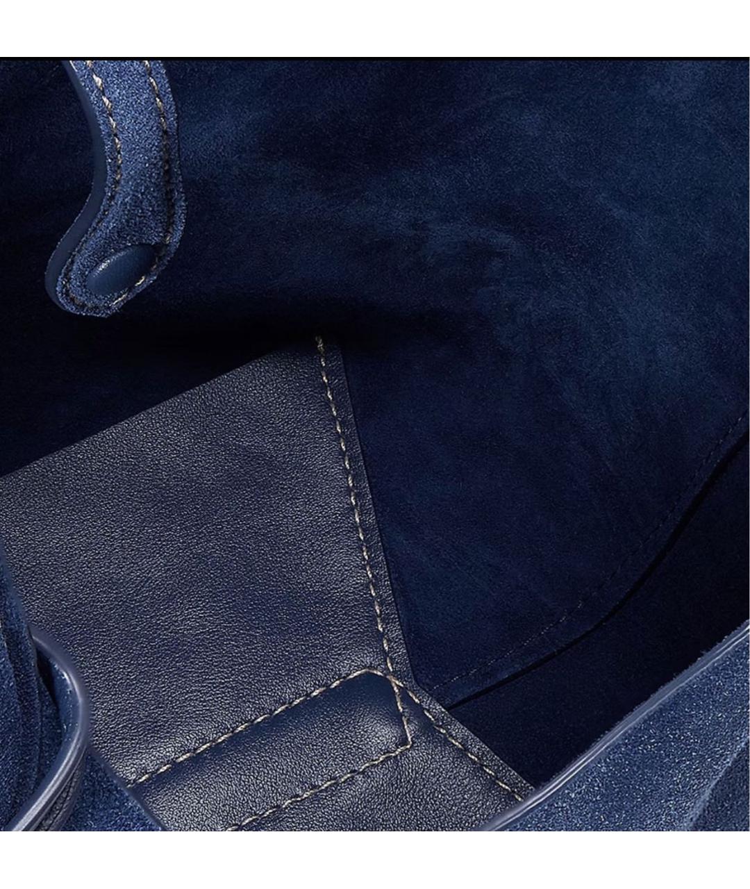 POLO RALPH LAUREN Синяя кожаная сумка через плечо, фото 4