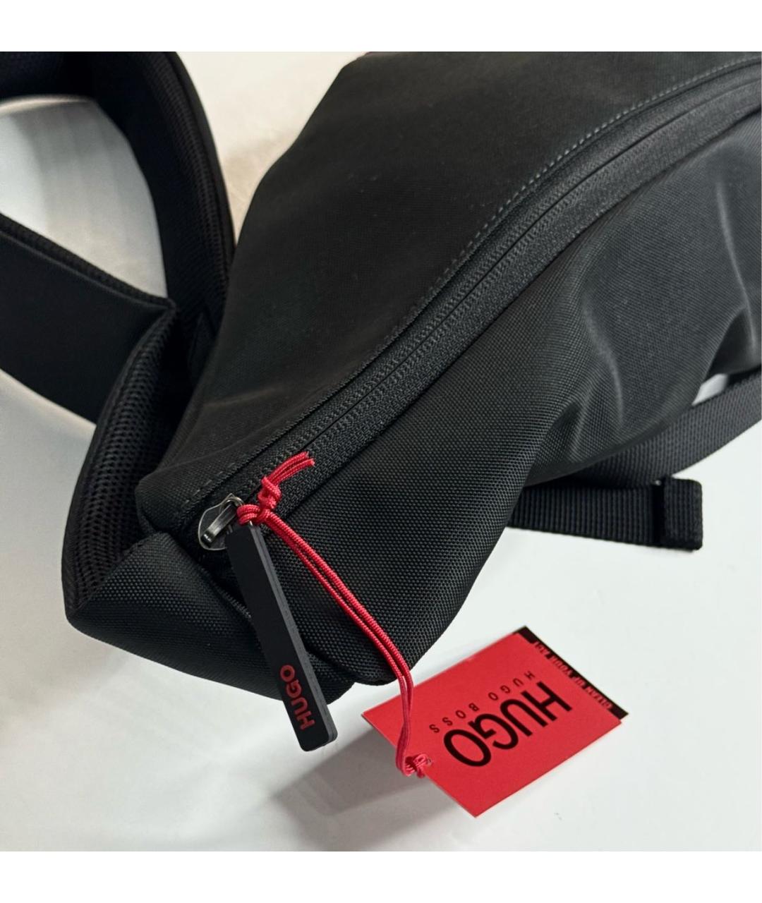 HUGO Черная тканевая сумка на плечо, фото 4