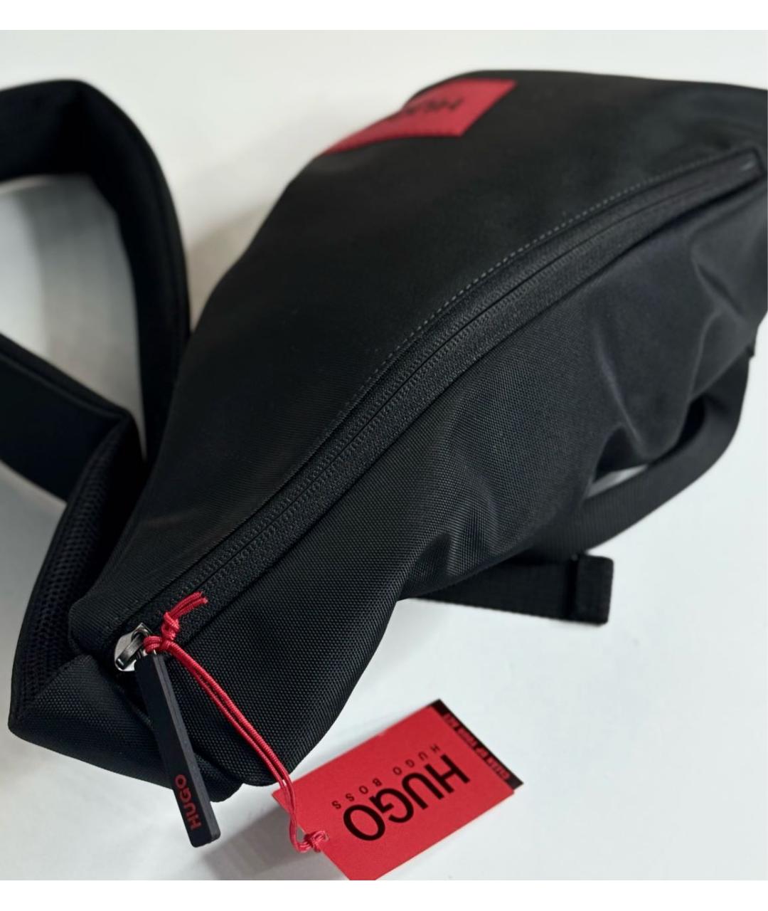 HUGO Черная тканевая сумка на плечо, фото 3