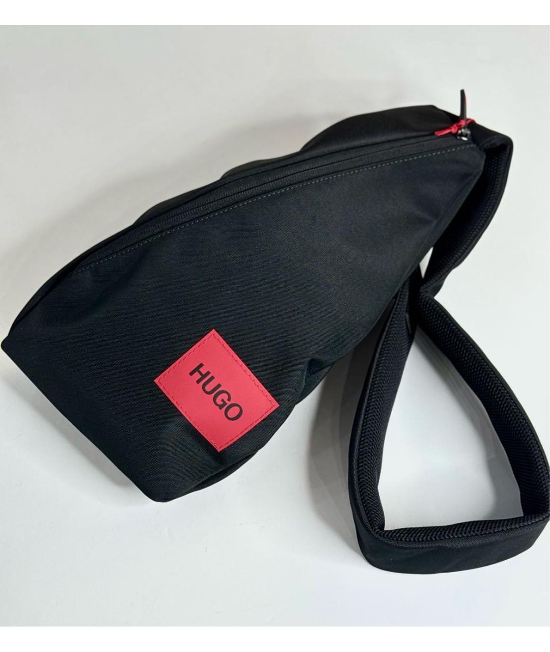HUGO Черная тканевая сумка на плечо, фото 8