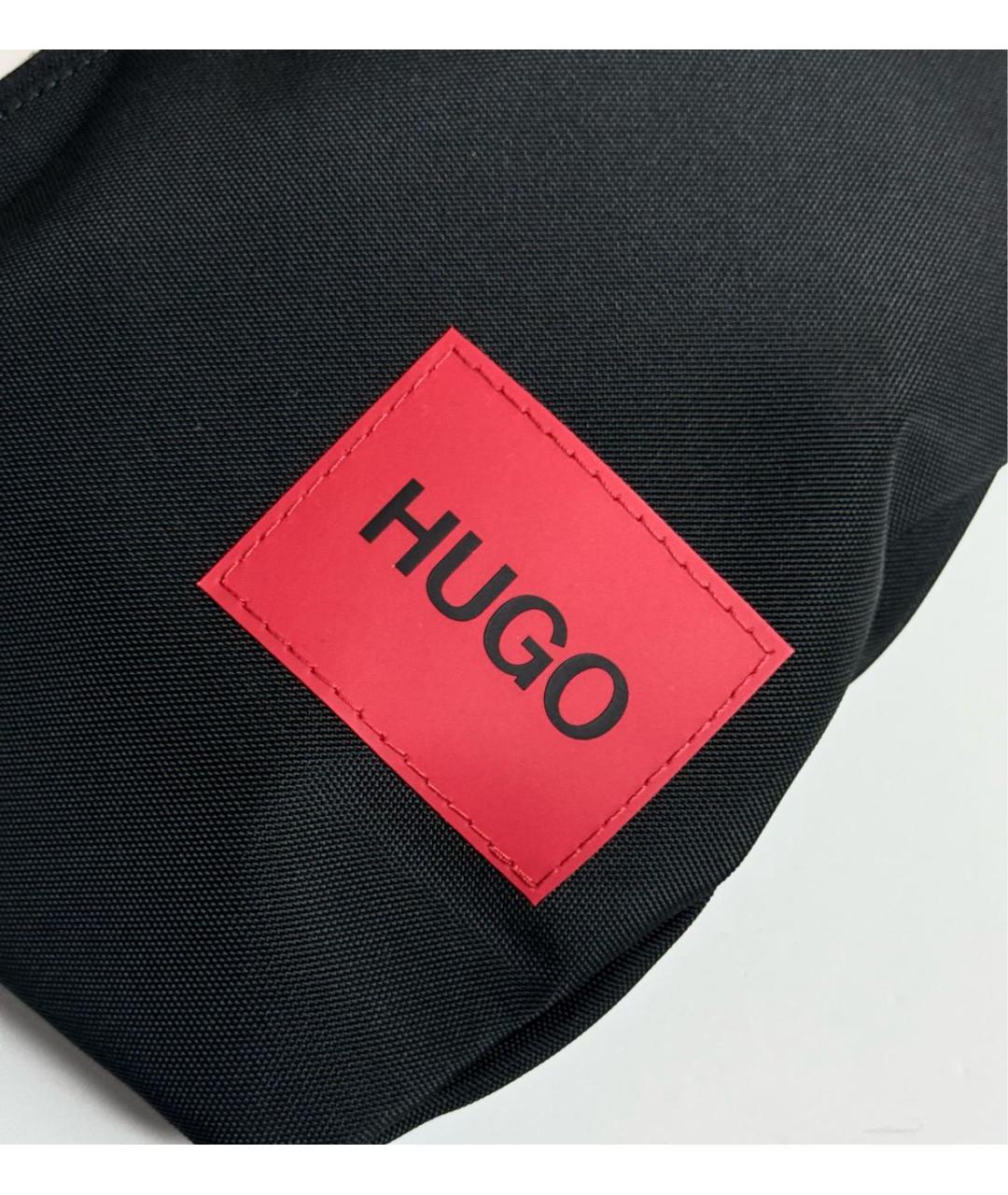 HUGO Черная тканевая сумка на плечо, фото 5