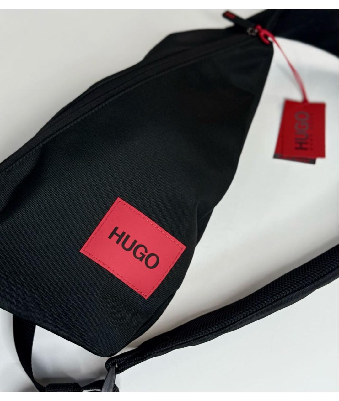HUGO Черная тканевая сумка на плечо, фото 6