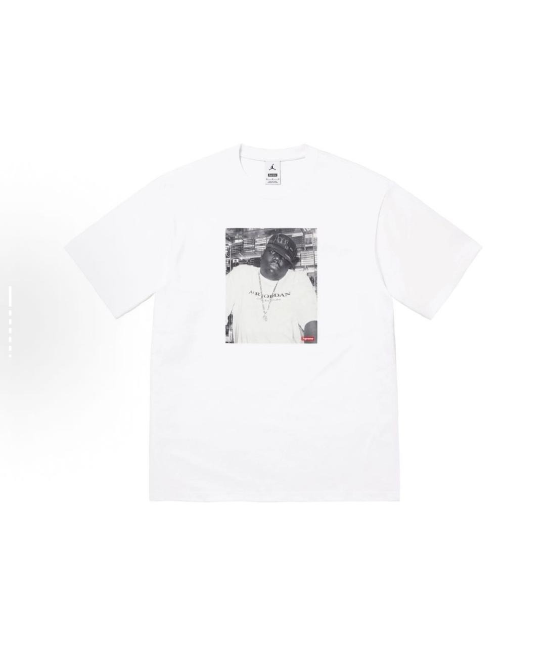 SUPREME Белая хлопковая футболка, фото 3