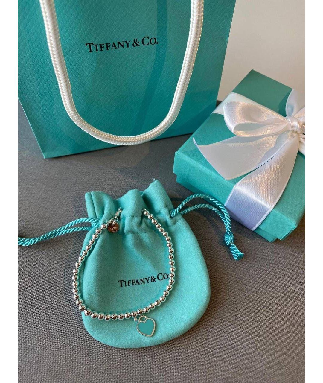 TIFFANY&CO Голубой серебряный браслет, фото 2
