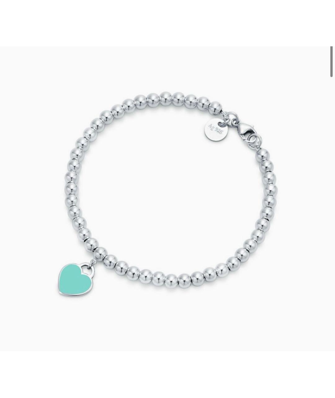 TIFFANY&CO Голубой серебряный браслет, фото 3