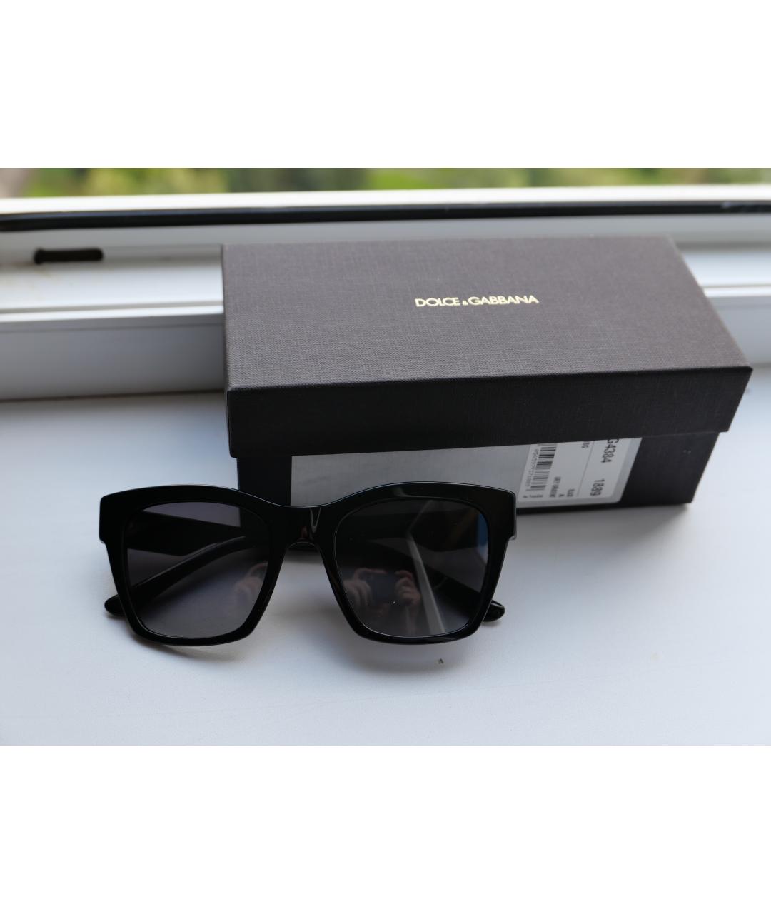 DOLCE&GABBANA Черные пластиковые солнцезащитные очки, фото 5