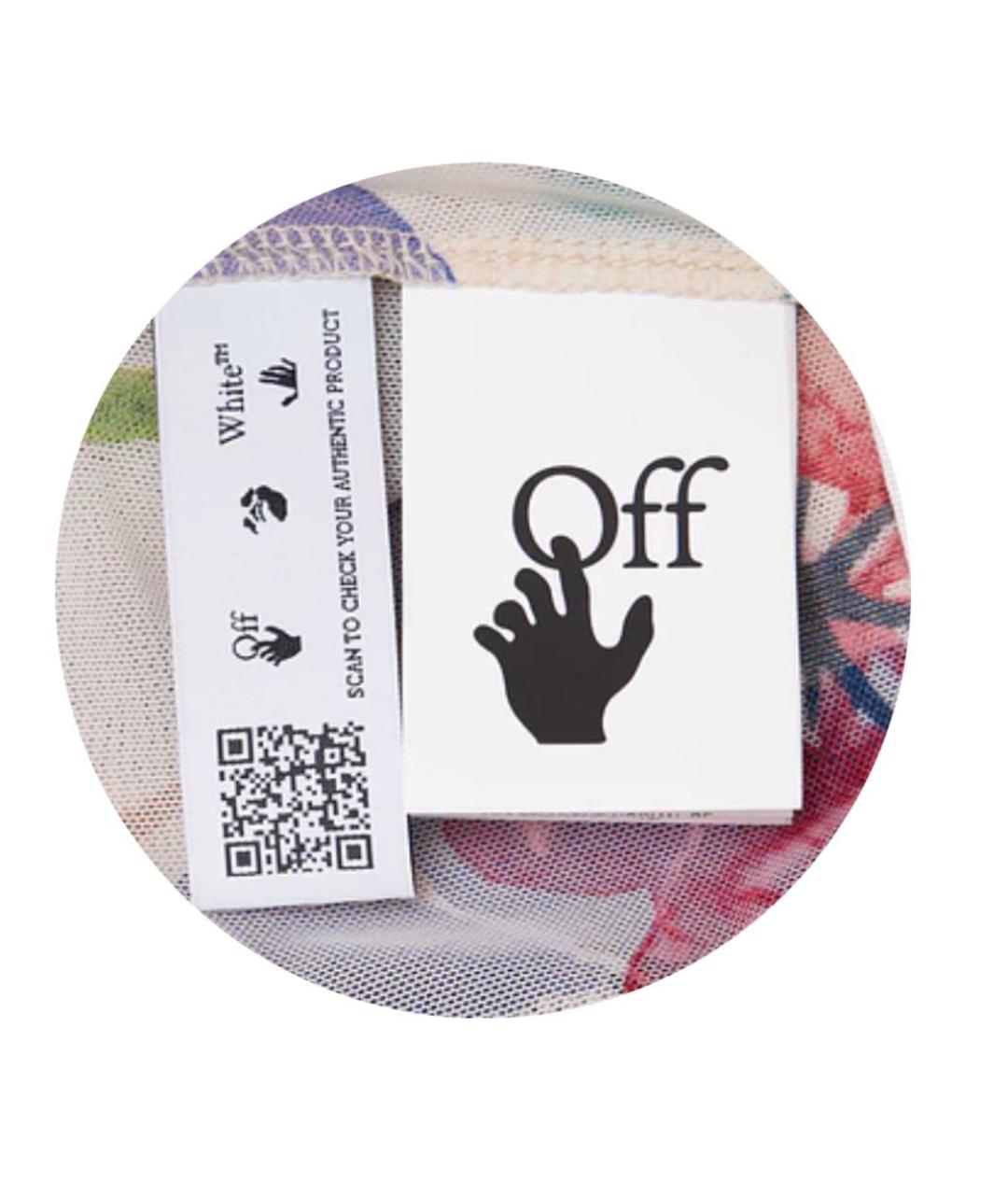 OFF-WHITE Серое полиамидовое повседневное платье, фото 4
