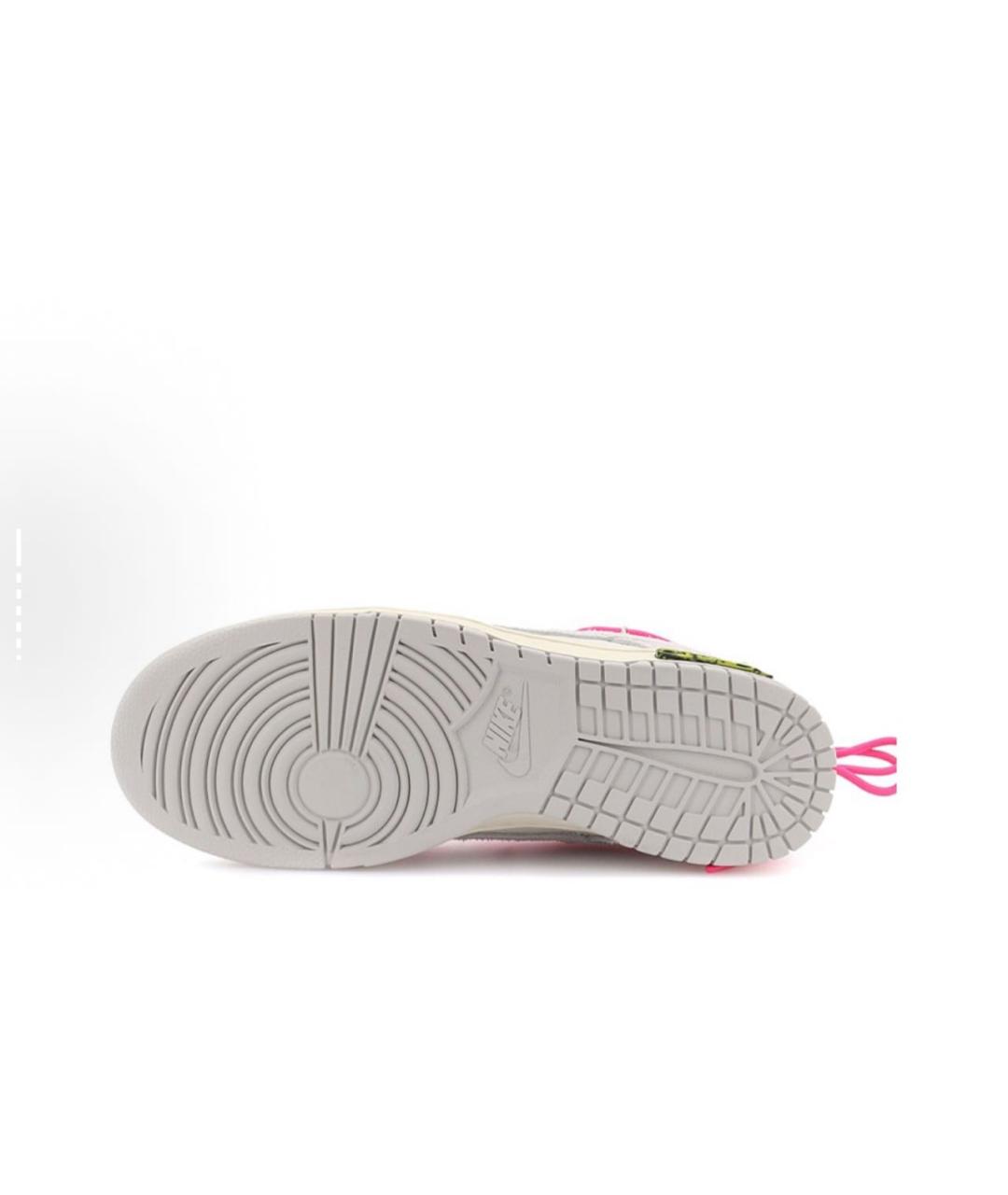 NIKE X OFF-WHITE Серые низкие кроссовки / кеды, фото 4