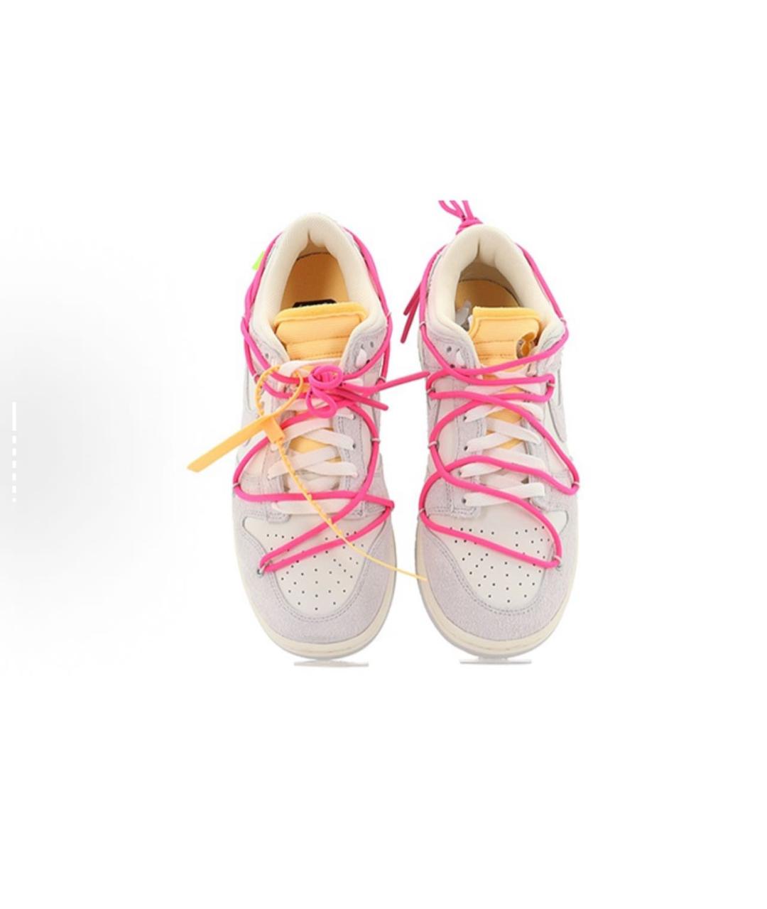 NIKE X OFF-WHITE Серые низкие кроссовки / кеды, фото 2