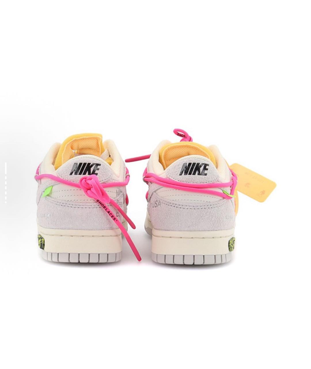 NIKE X OFF-WHITE Серые низкие кроссовки / кеды, фото 3