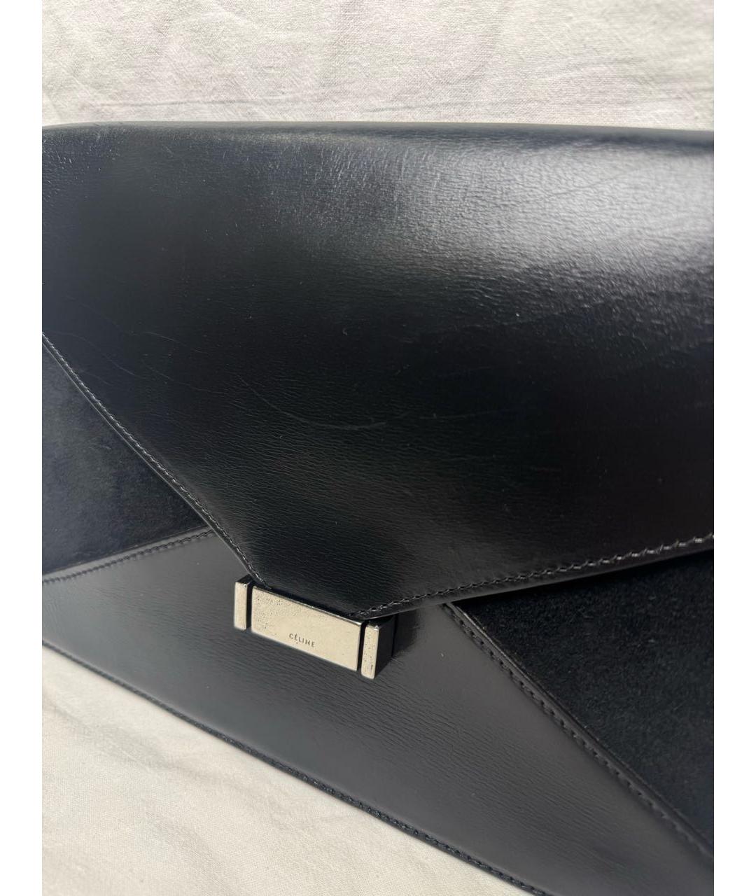 CELINE Черная кожаная сумка через плечо, фото 4