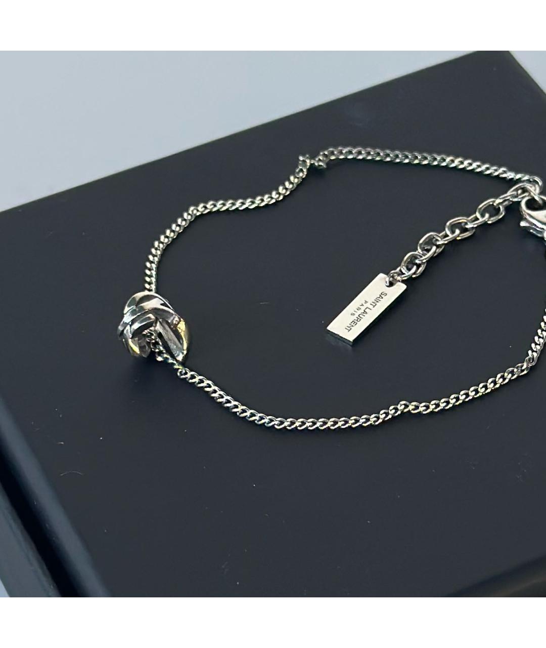 SAINT LAURENT Серебрянный браслет, фото 4