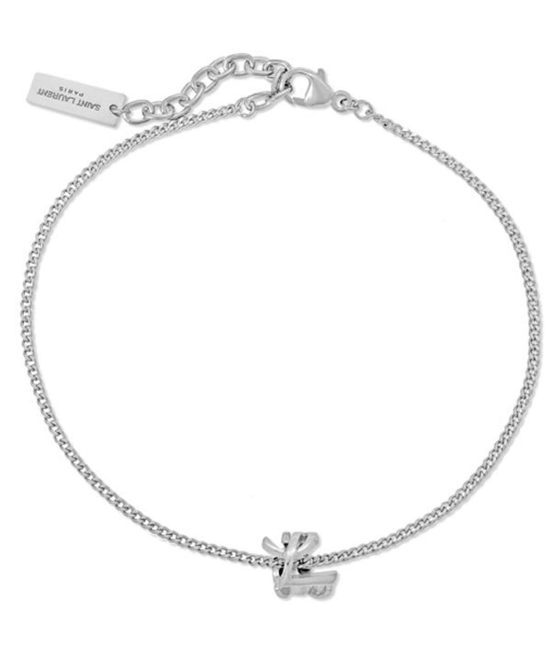 SAINT LAURENT Серебрянный браслет, фото 1