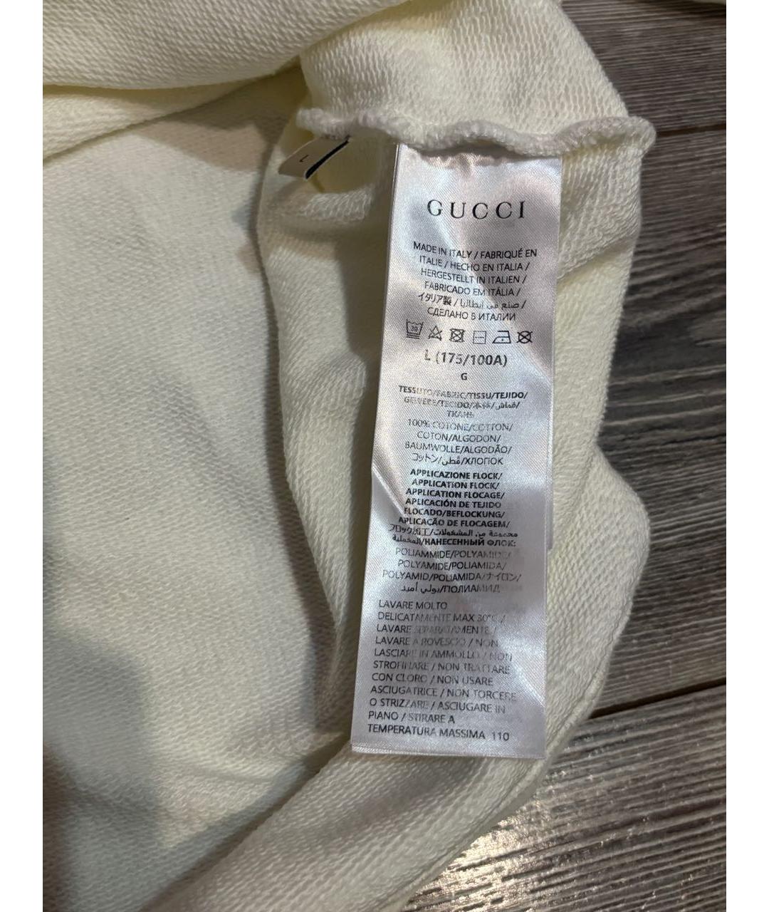 GUCCI Белое хлопковое поло с коротким рукавом, фото 6