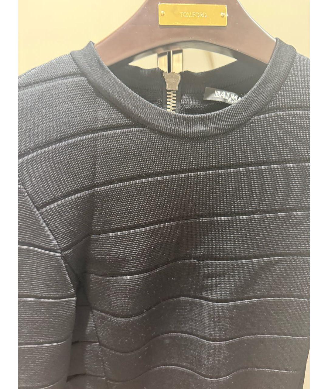 BALMAIN Черное коктейльное платье, фото 4