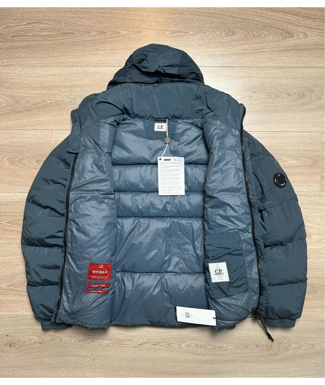 CP COMPANY Темно-синий синтетический пуховик, фото 2