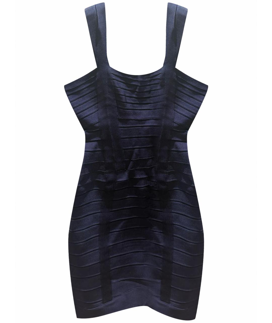 HERVE LEGER Темно-синее коктейльное платье, фото 1