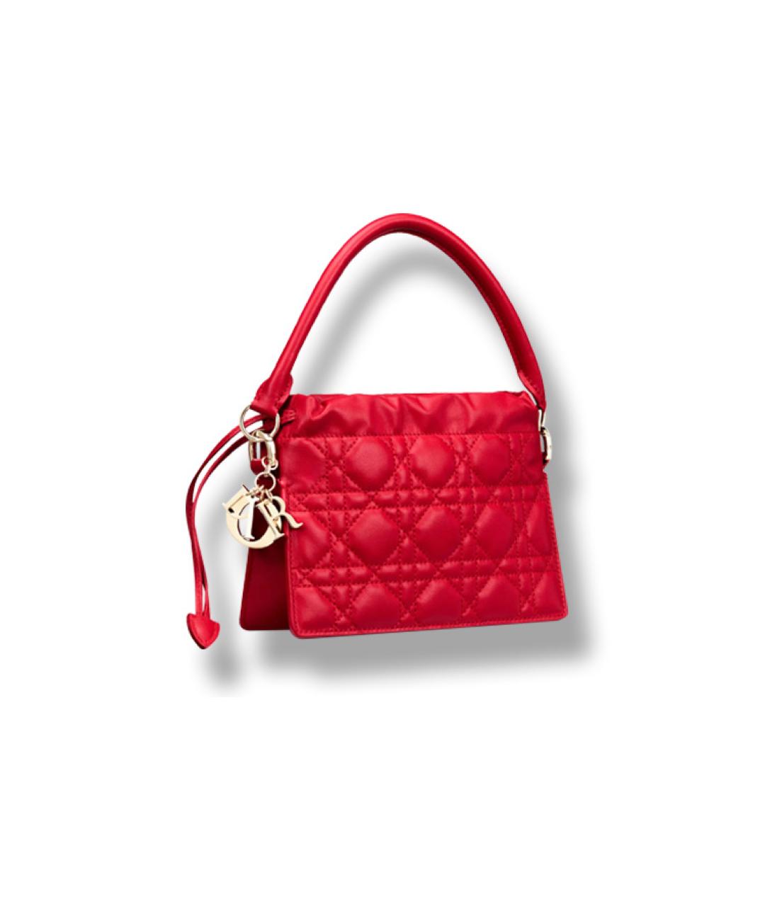 CHRISTIAN DIOR Красная кожаная сумка через плечо, фото 2