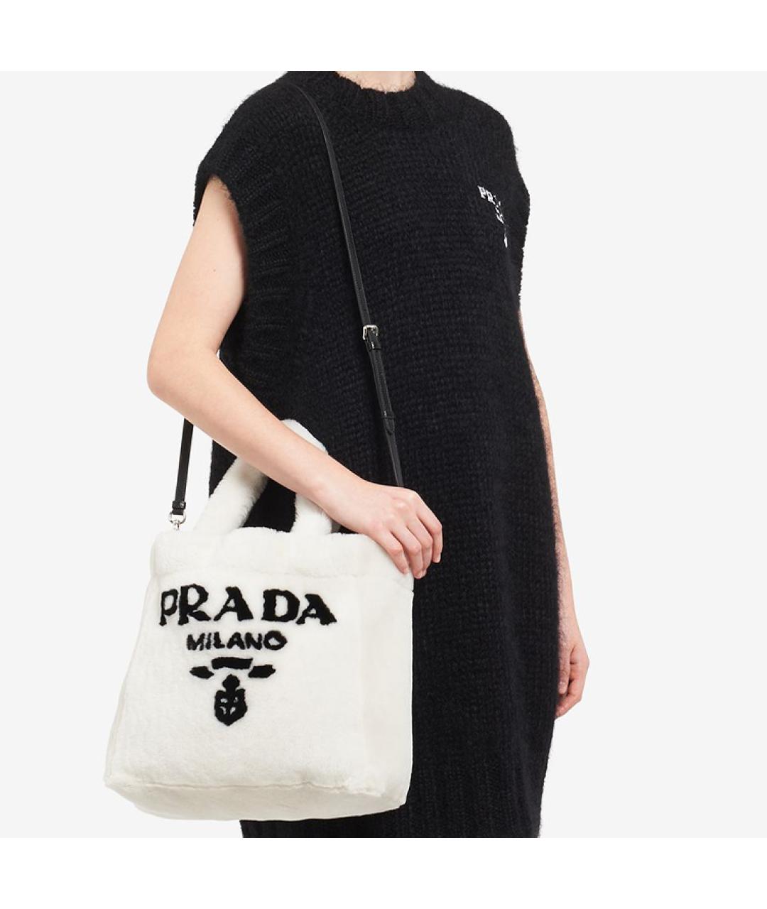 PRADA Белая сумка через плечо, фото 4