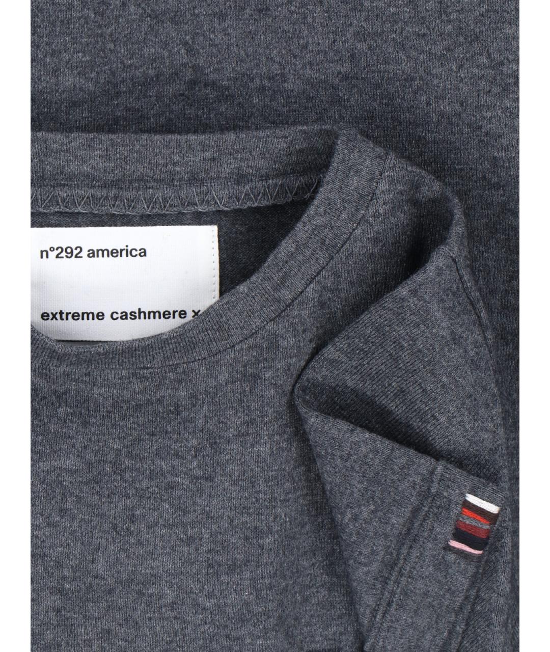 EXTREME CASHMERE Серая хлопковая футболка, фото 3
