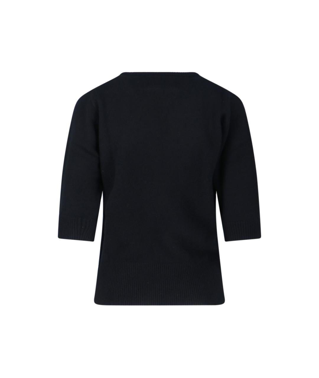 EXTREME CASHMERE Черный кашемировый джемпер / свитер, фото 2