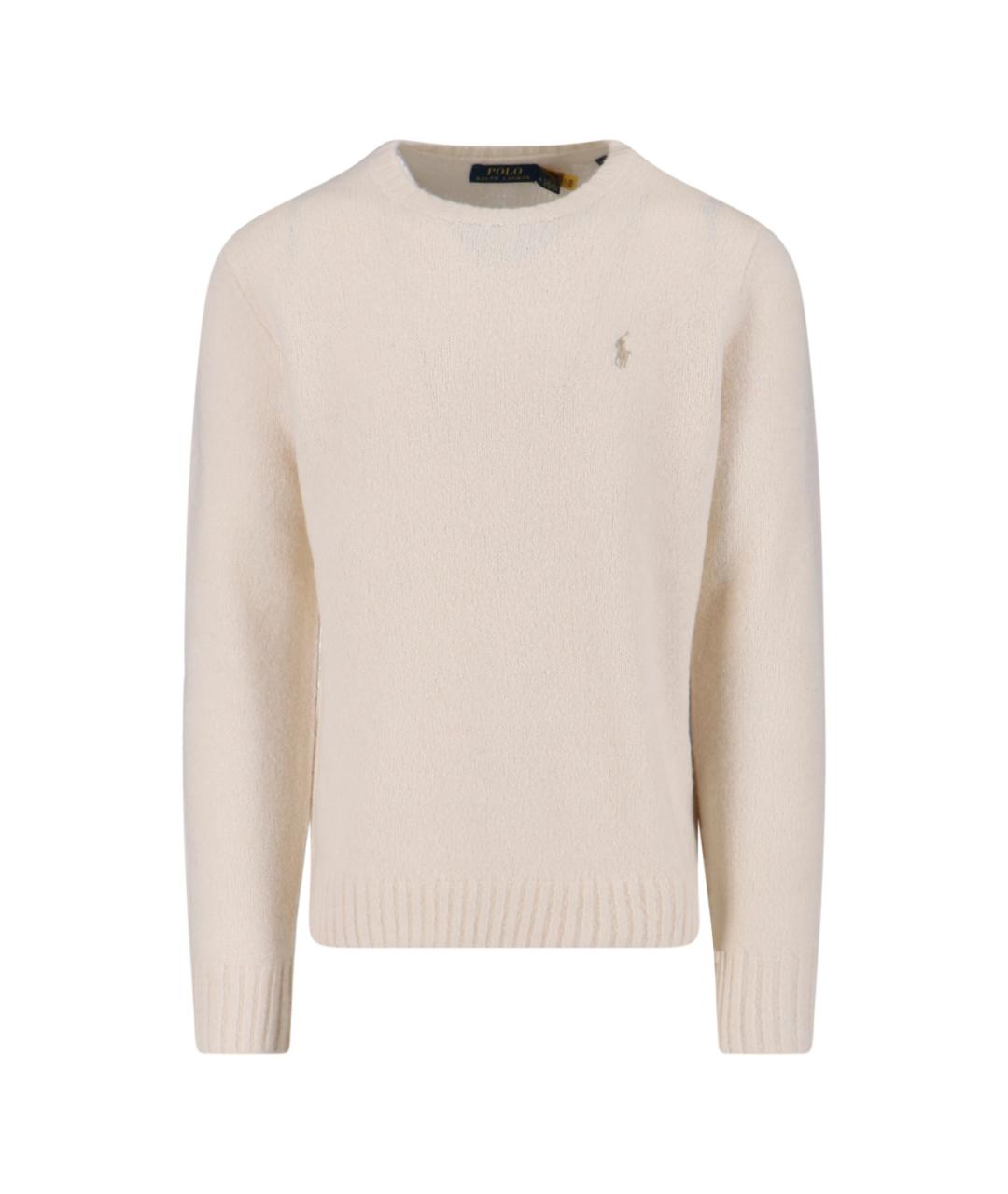 POLO RALPH LAUREN Бежевый шерстяной джемпер / свитер, фото 1
