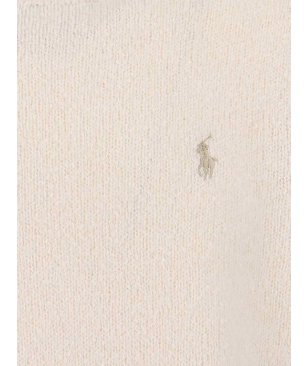 POLO RALPH LAUREN Бежевый шерстяной джемпер / свитер, фото 3