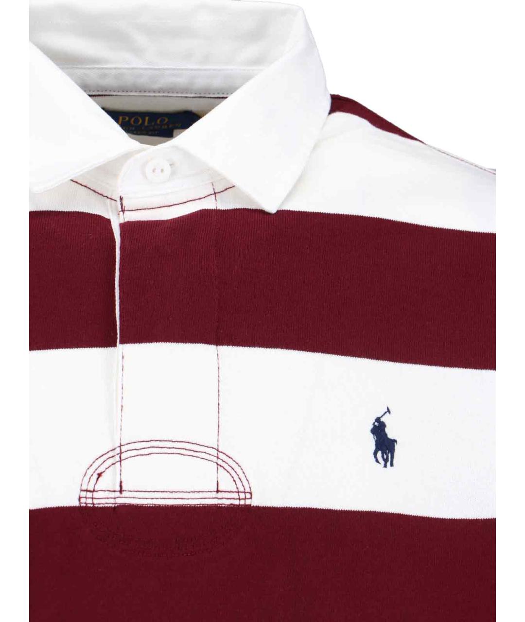 POLO RALPH LAUREN Красное хлопковое поло с длинным рукавом, фото 3