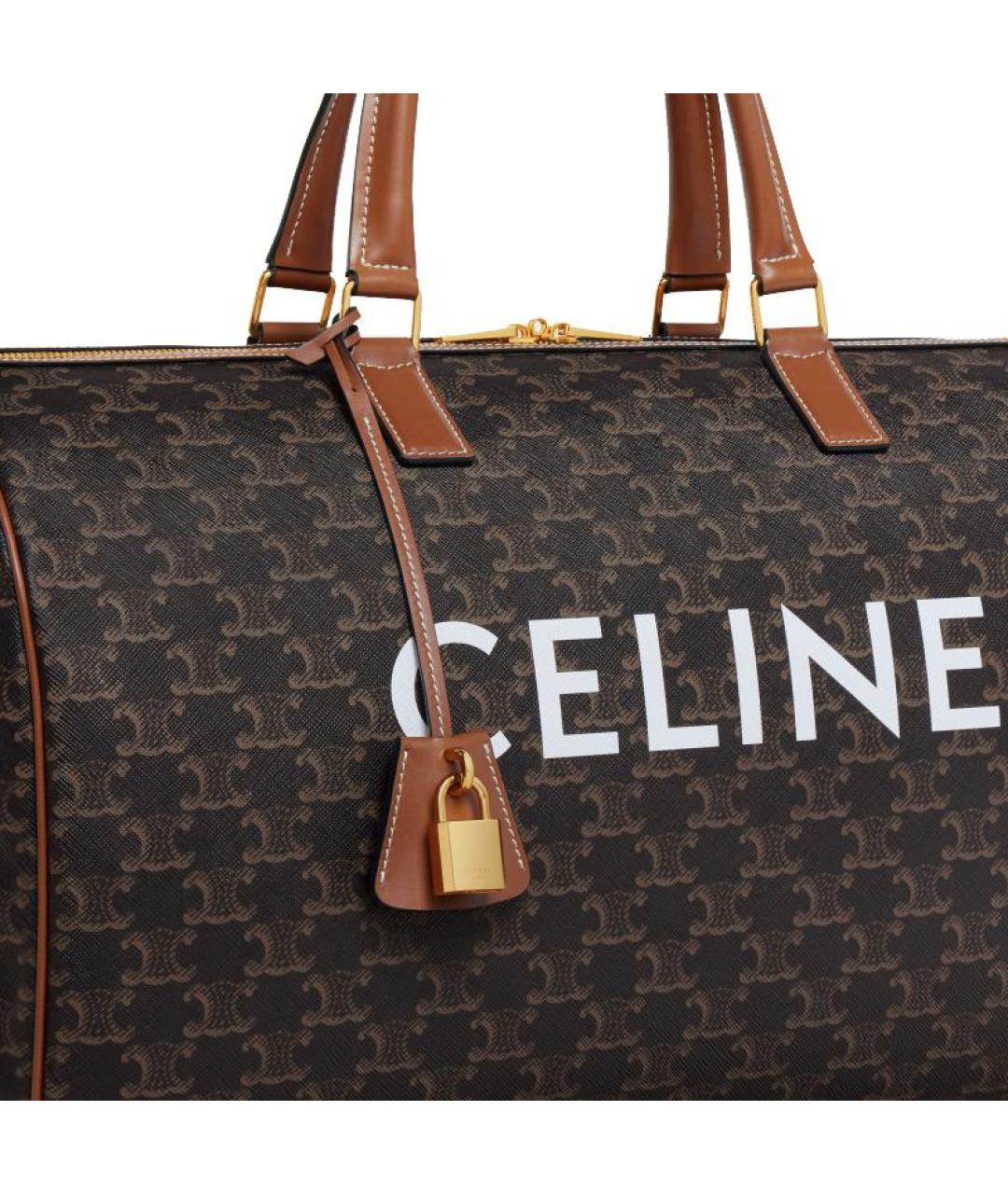 CELINE Коричневая дорожная/спортивная сумка, фото 5