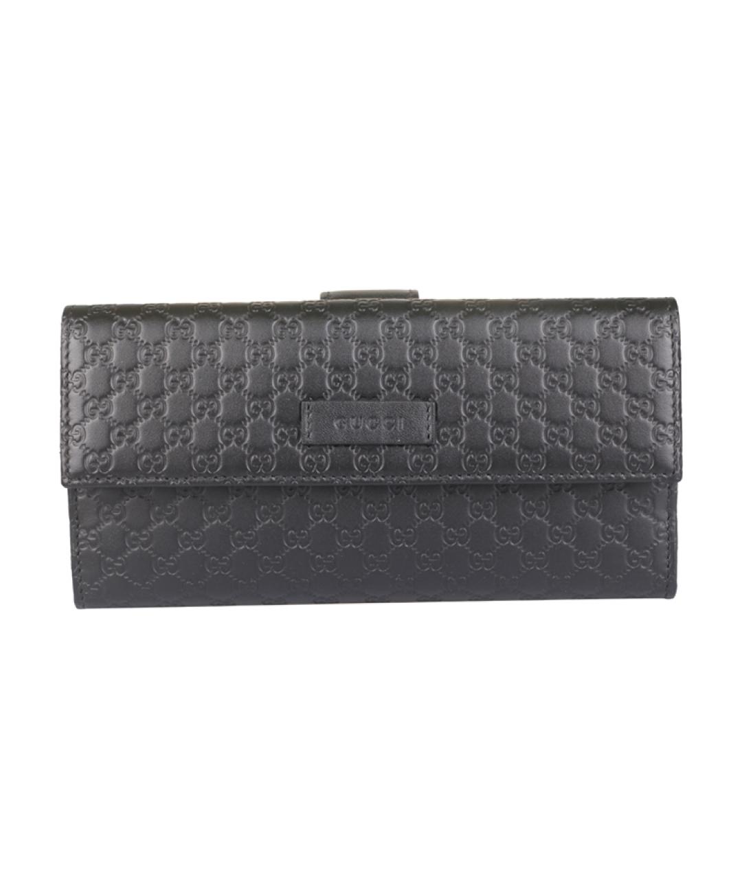GUCCI Черный кожаный кошелек, фото 1
