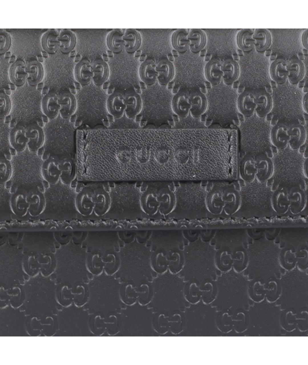 GUCCI Черный кожаный кошелек, фото 7