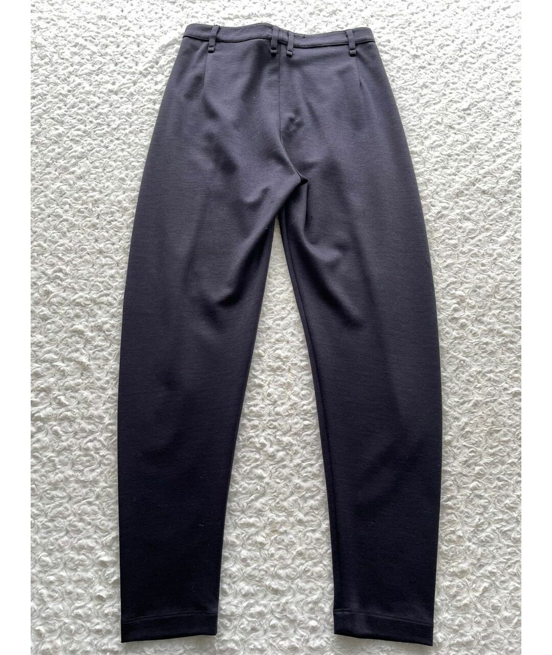 PLEIN SUD Темно-синие шерстяные прямые брюки, фото 2