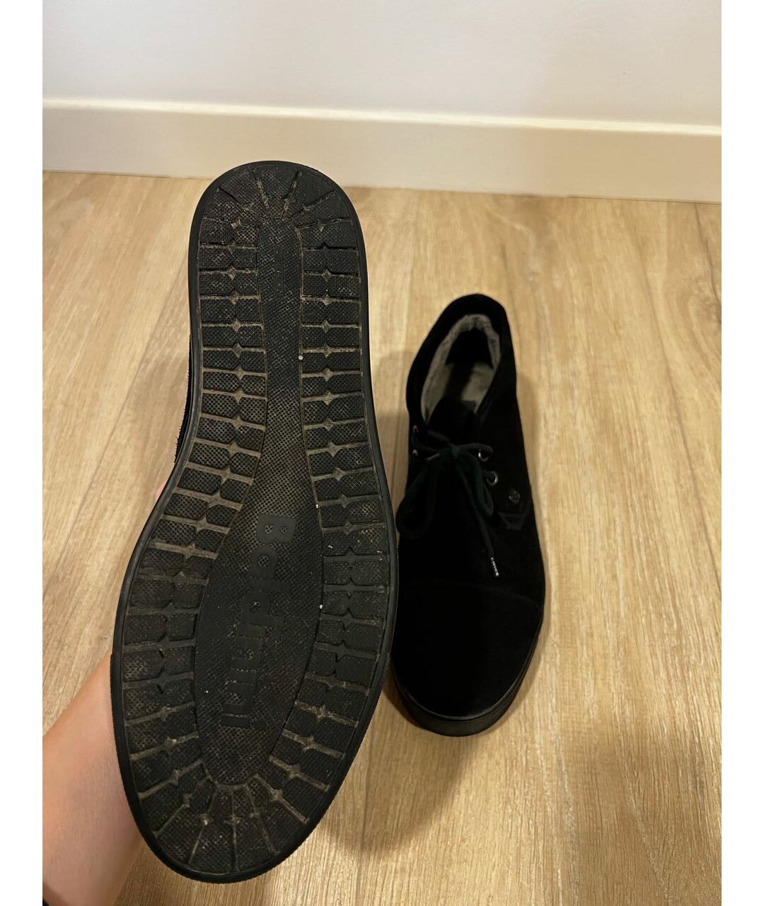 BALDININI Черные замшевые низкие ботинки, фото 7