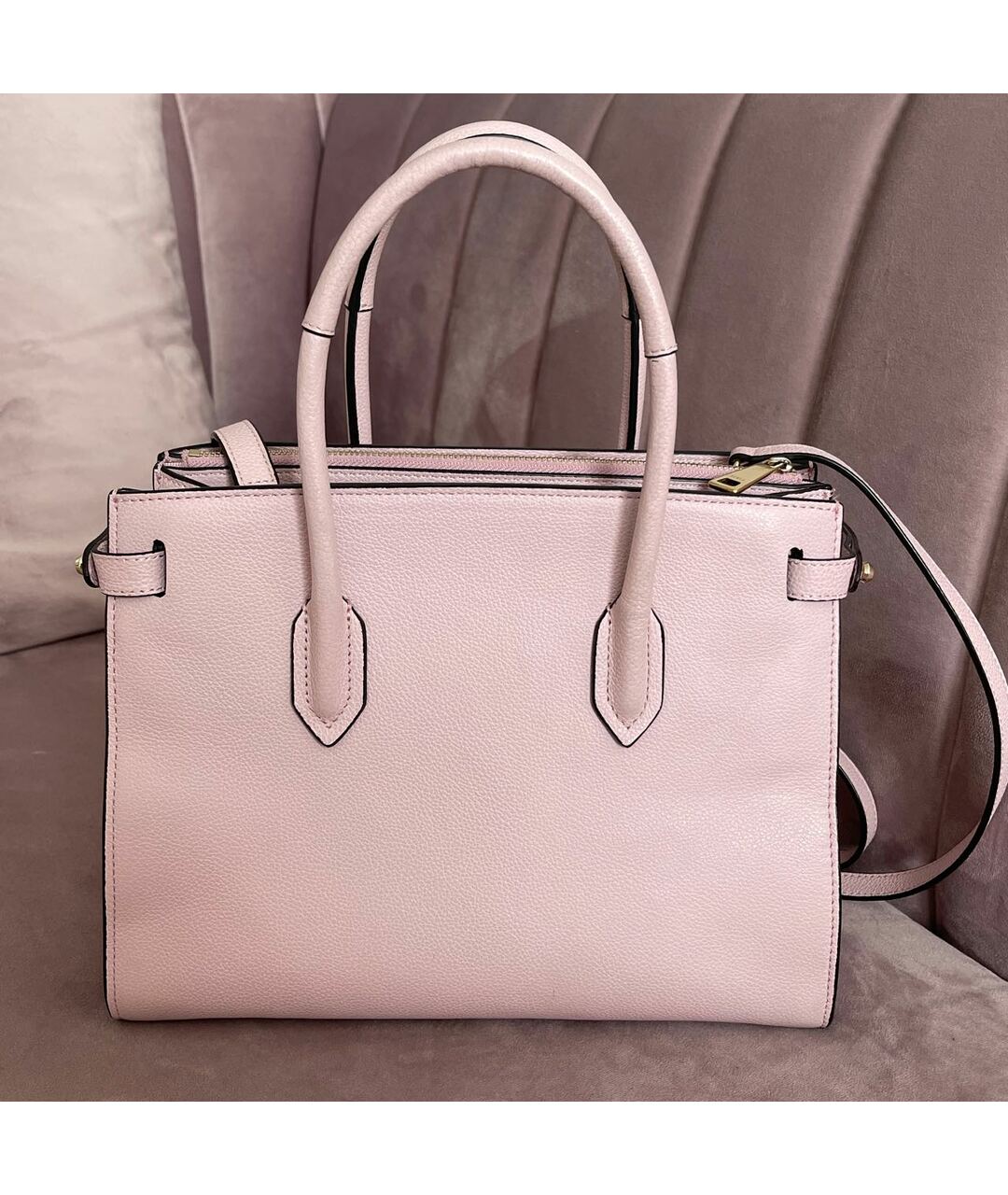 FURLA Розовая кожаная сумка тоут, фото 3